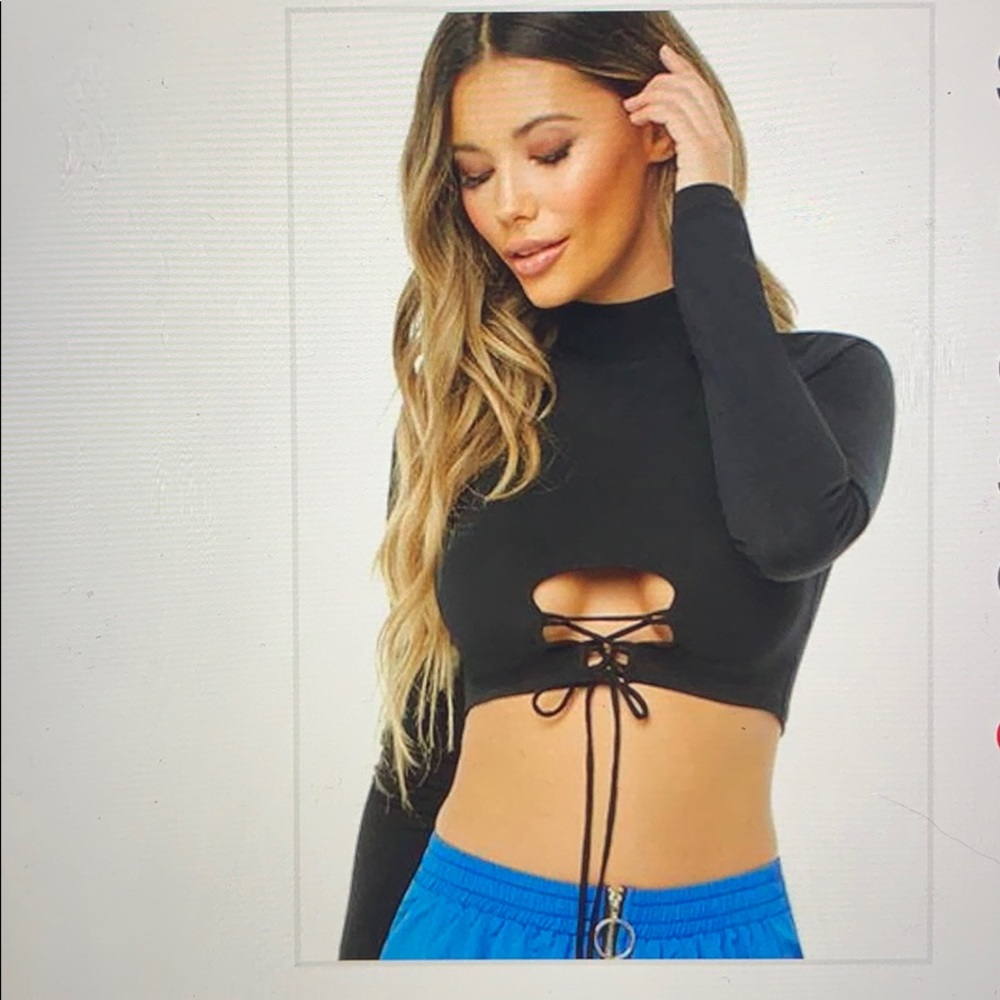 Lace-Up Cutout Crop Top